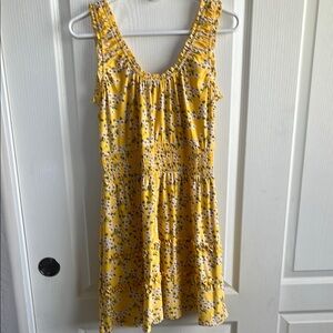 No Boundaries Yellow Floral Mini Dress